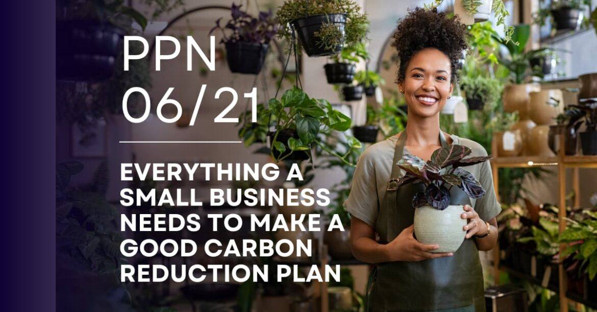 PPN 006: A guide to Carbon Reduction Plans